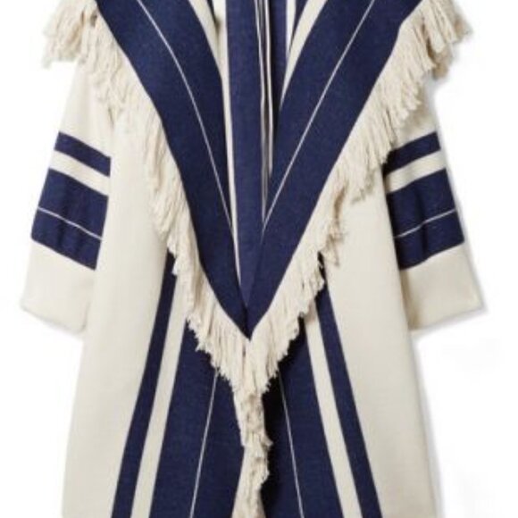 Chloe Striped Blanket Coat - Picture 4 of 8